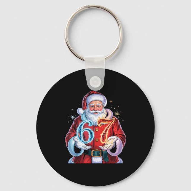 Christmas 67 Funny Xmas Six Seven Ugly Sweater 6-7 Keychain (Front)
