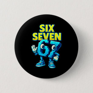 Christmas 67 Meme Design Funny Six Seven Hands 6 7 2 Inch Round Button