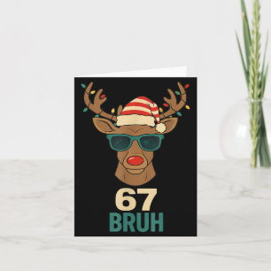Christmas 67 Meme Design Funny Six Seven Hands 6 7 Card