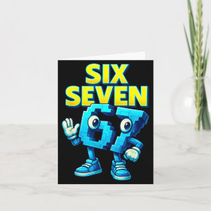 Christmas 67 Meme Design Funny Six Seven Hands 6 7 Card