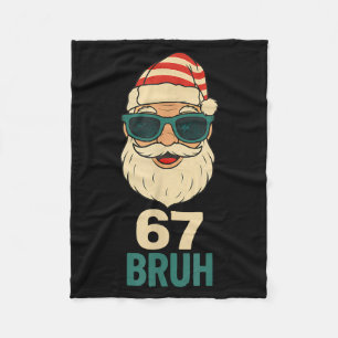Christmas 67 Meme Design Funny Six Seven Hands 6 7 Fleece Blanket