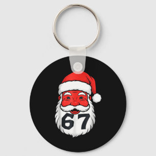 Christmas 67 Meme Design Funny Six Seven Hands 6 7 Keychain