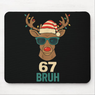 Christmas 67 Meme Design Funny Six Seven Hands 6 7 Mouse Pad
