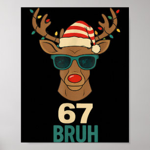 Christmas 67 Meme Design Funny Six Seven Hands 6 7 Poster