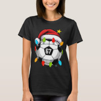 Christmas 67 Meme Soccer Ball Santa Hat Funny Xmas
