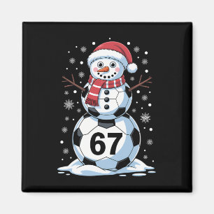 Christmas 67 Meme Soccer Snowman Tree Funny Xmas B Magnet