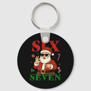 Christmas 67 Six Seven Funny Gen Z Alpha Slang Mem Keychain