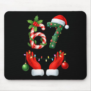 Christmas 67 Six Seven Meme Pajamas Holiday Gen Al Mouse Pad