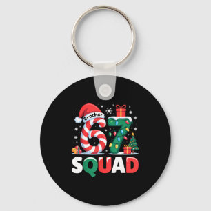 Christmas 67 Squad Brother 6-7 Funny Matching Cand Keychain