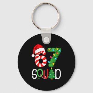 Christmas 67 Squad Funny Candy Cane And Lights Xma Keychain