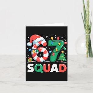 Christmas 67 Squad Funny Candy Cane Lights Holiday Card