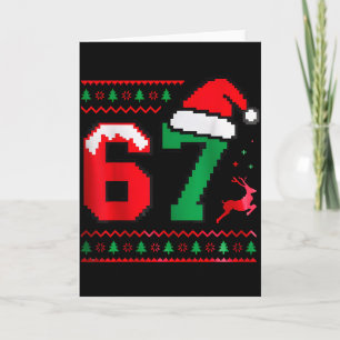Christmas 67 Ugly Sweater Number 67 Design Card