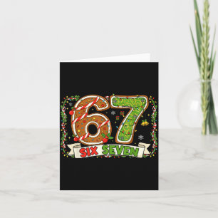 Christmas 67 Xmas Gen Rizzmas 6 7 Santa Brainrot M Card