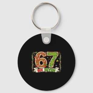 Christmas 67 Xmas Gen Rizzmas 6 7 Santa Brainrot M Keychain