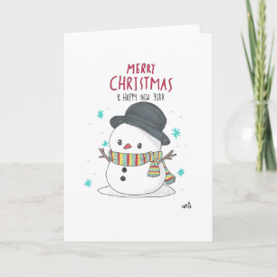 Christmas 6 Snowman Christmas Holiday Card