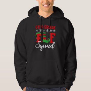Christmas 6th Grade ELF Squad Xmas Matching Teache Hoodie