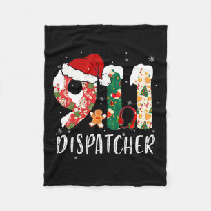 Christmas 911 Dispatcher  Fleece Blanket