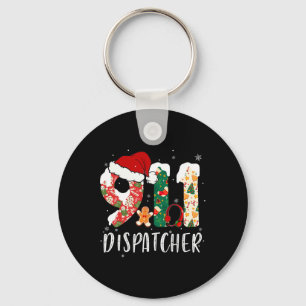 Christmas 911 Dispatcher  Keychain