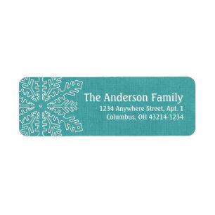 Christmas 9 : Snowflake 1b Return Address Labels