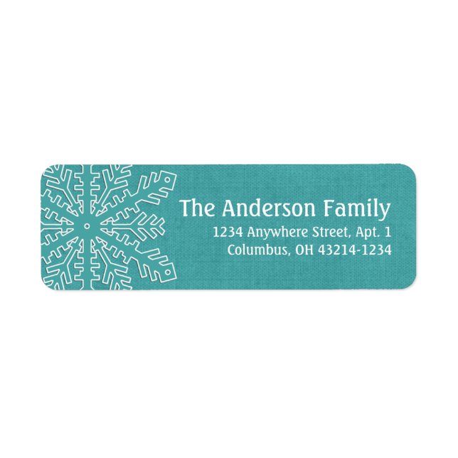 Christmas 9 : Snowflake 1b Return Address Labels (Front)