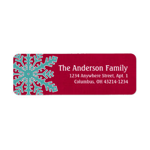 Christmas 9 : Snowflake 1e Return Address Labels