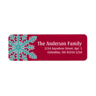 Christmas 9 : Snowflake 1e Return Address Labels
