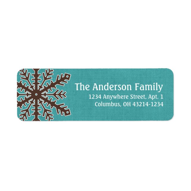 Christmas 9 : Snowflake 3e Return Address Labels (Front)