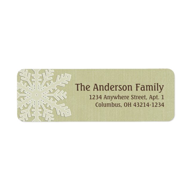 Christmas 9 : Snowflake 5 Return Address Labels (Front)
