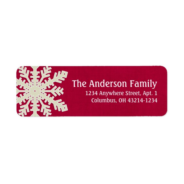 Christmas 9 : Snowflake 5e Return Address Labels (Front)