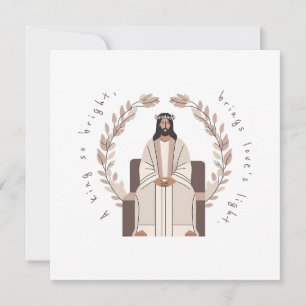 Christmas   A King So Bright   Jesus   Neutrals  Holiday Card