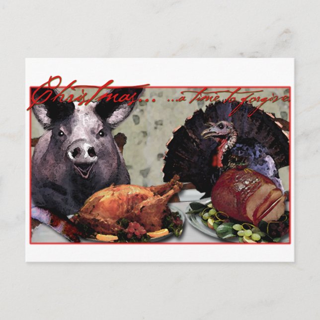 Christmas... a time to forgive. holiday postcard (Front)