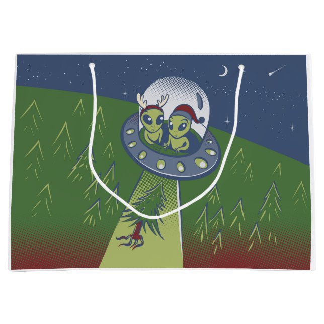 Christmas abduction large gift bag (Front)