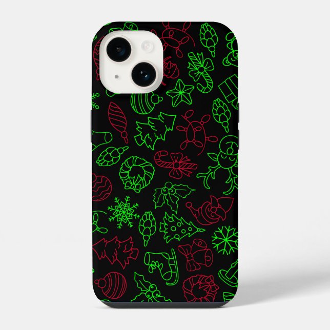 Christmas Abstract Pattern iPhone Case (Back)