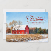 Christmas Across the Miles Rustic Red Country Barn
