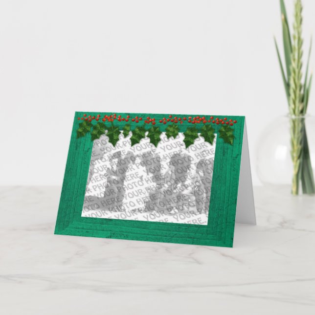 Christmas Add Your Photo Frame Customizable Card (Front)
