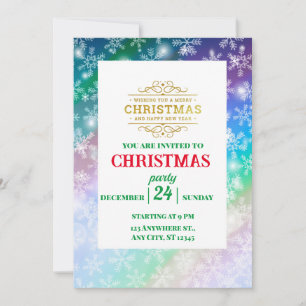 Christmas Add Your Picture and Name, Snowflake Invitation