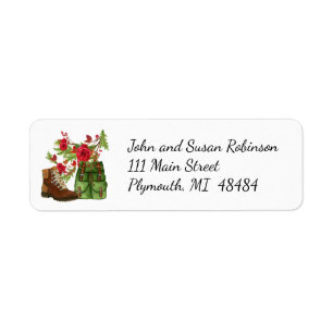 "Christmas address label for hikers"