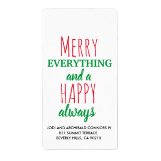 Christmas Address Label - Holiday Address