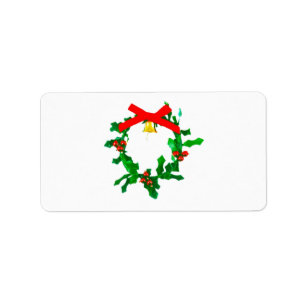 Christmas Address  labels CHRISTMAS HOLLY