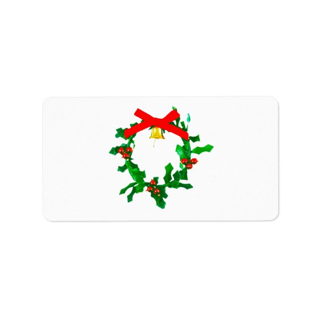 Christmas Address  labels CHRISTMAS HOLLY (Front)
