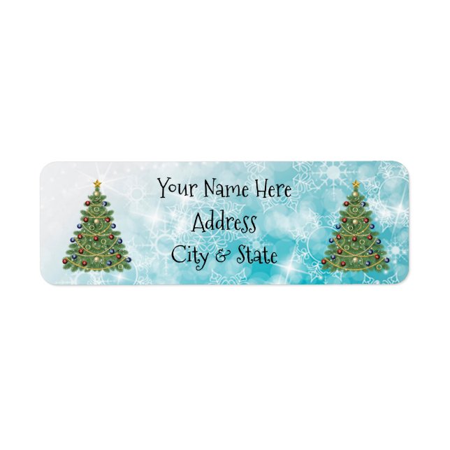 Christmas Address Labels/Christmas Trees (Front)