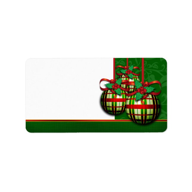 Christmas Address Labels For Holiday Card Mailing (Front)