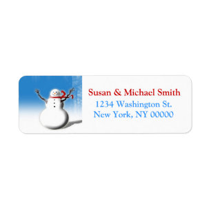 Christmas Address Labels Snowman