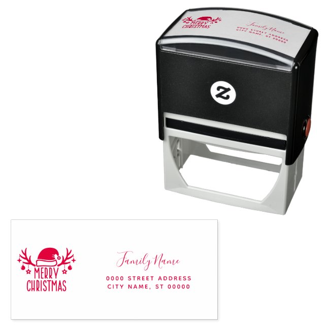 Christmas Address Self-inking Stamp (In Situ)