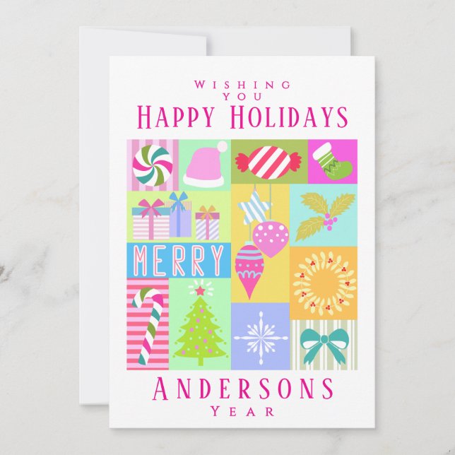 Christmas Advent Calendar  Holiday Card (Front)