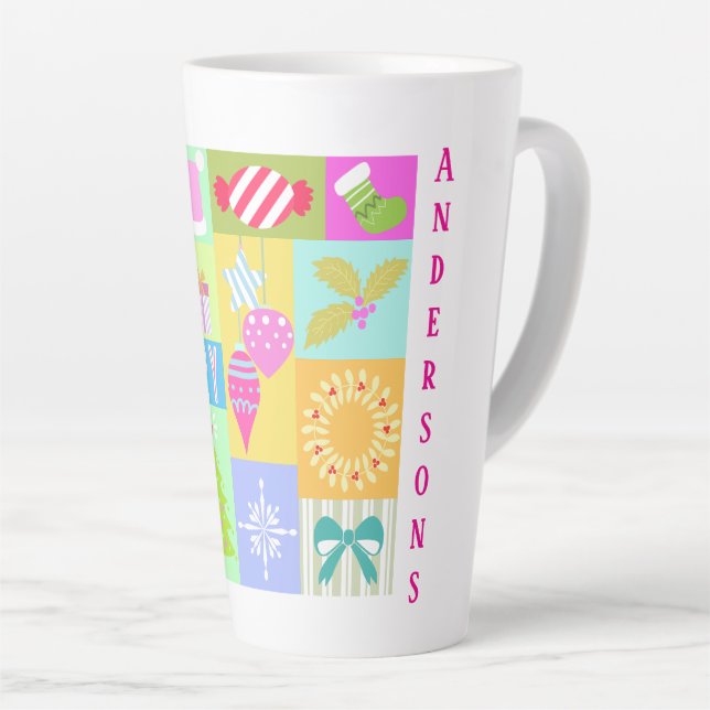 Christmas Advent Calendar  Latte Mug (Right Angle)
