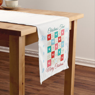 Christmas Advent Calendar Personalize Short Table Runner
