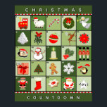 Christmas Advent Calendar Poster<br><div class="desc">Festive Christmas Countdown Advent Calendar decor featuring 25 Christmas images. Edit or add text to personalize.</div>