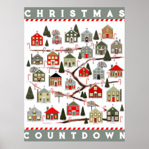 Christmas Advent Calendar Poster