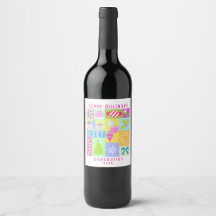 Christmas Advent Calendar Wine Label